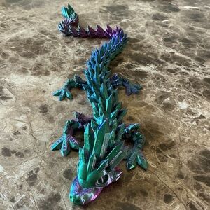 Handmade 17” Dragon Colorful Crystal color